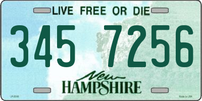 NH license plate 3457256