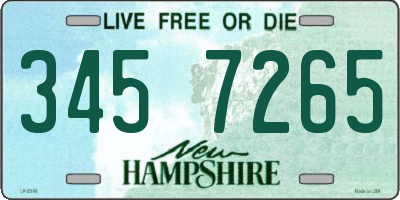 NH license plate 3457265