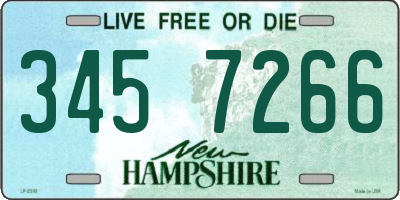 NH license plate 3457266