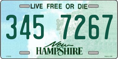 NH license plate 3457267