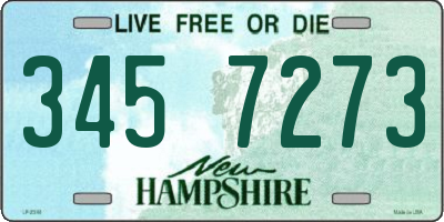 NH license plate 3457273