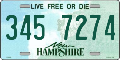 NH license plate 3457274