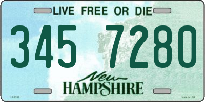 NH license plate 3457280