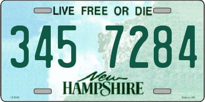NH license plate 3457284