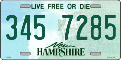 NH license plate 3457285