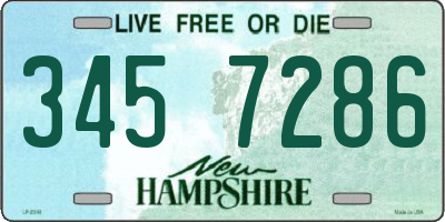 NH license plate 3457286