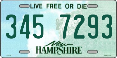 NH license plate 3457293