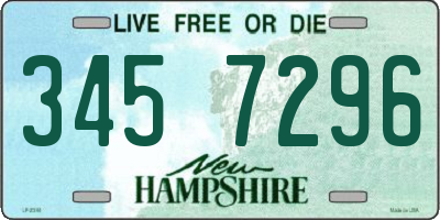 NH license plate 3457296