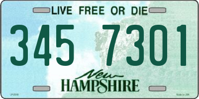 NH license plate 3457301