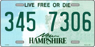 NH license plate 3457306