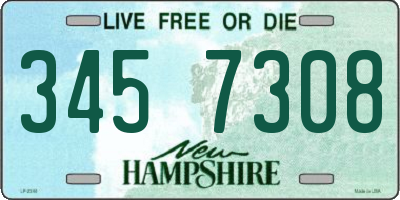 NH license plate 3457308
