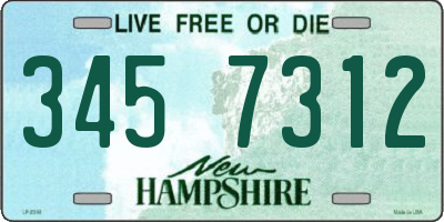 NH license plate 3457312