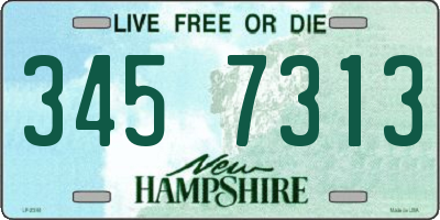 NH license plate 3457313
