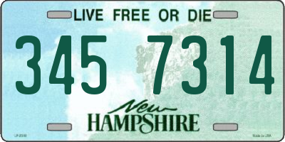 NH license plate 3457314