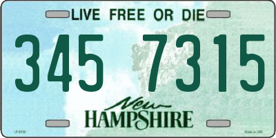 NH license plate 3457315