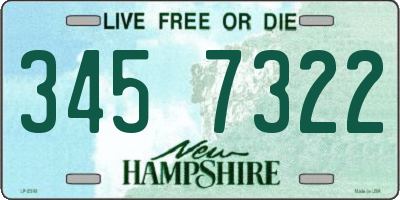NH license plate 3457322