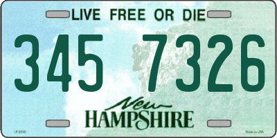 NH license plate 3457326