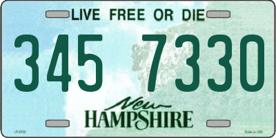 NH license plate 3457330