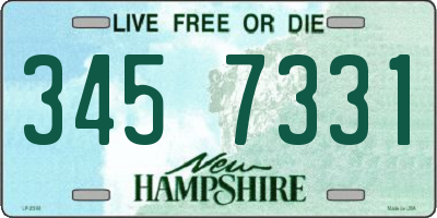 NH license plate 3457331