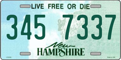 NH license plate 3457337