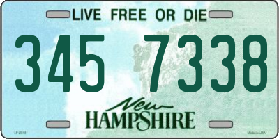 NH license plate 3457338