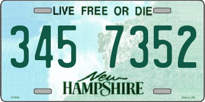 NH license plate 3457352