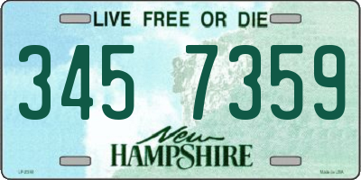 NH license plate 3457359