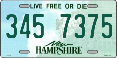 NH license plate 3457375