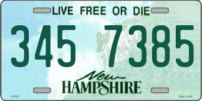 NH license plate 3457385