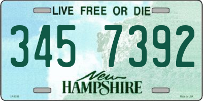 NH license plate 3457392