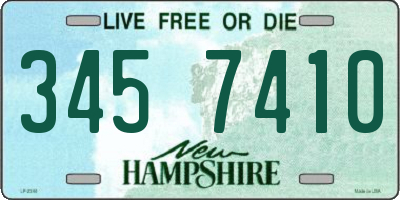 NH license plate 3457410