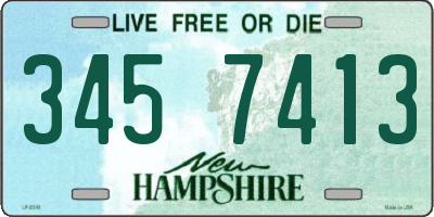 NH license plate 3457413