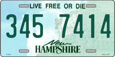 NH license plate 3457414