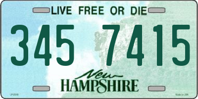 NH license plate 3457415