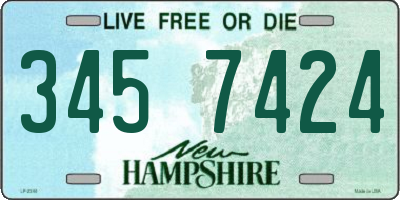 NH license plate 3457424