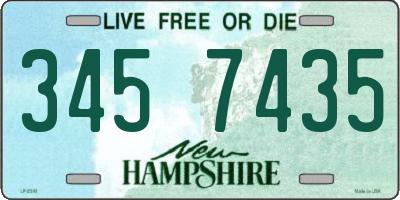 NH license plate 3457435