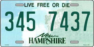 NH license plate 3457437