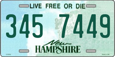 NH license plate 3457449