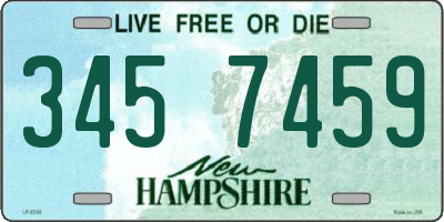 NH license plate 3457459