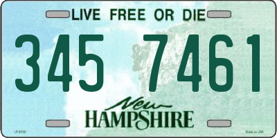 NH license plate 3457461