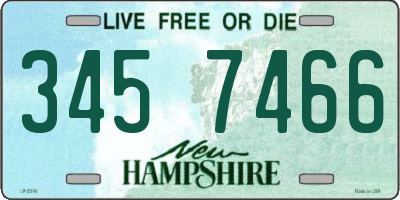NH license plate 3457466