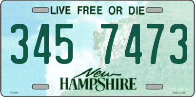NH license plate 3457473