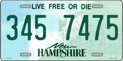 NH license plate 3457475