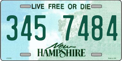 NH license plate 3457484