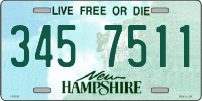 NH license plate 3457511