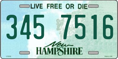 NH license plate 3457516