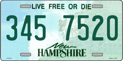 NH license plate 3457520