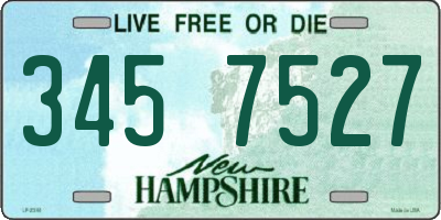 NH license plate 3457527