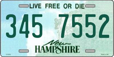 NH license plate 3457552