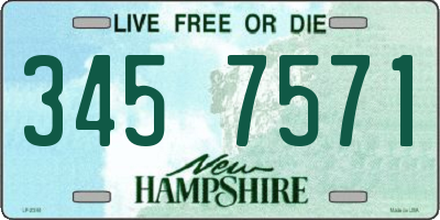 NH license plate 3457571